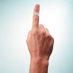 String around a finger
