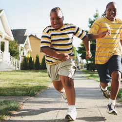 Brothers running
