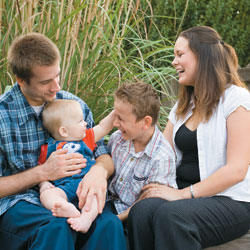 Family with boy with hemophilia