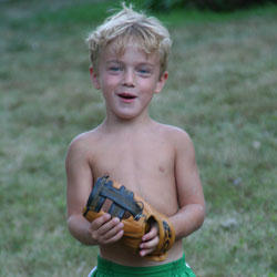Boy with hemophilia