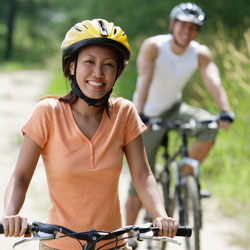Woman on a bike