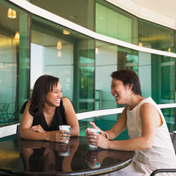 Women meeting for coffee