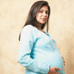 Pregnant woman with a bleeding disorder