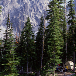 Camping in the mountains