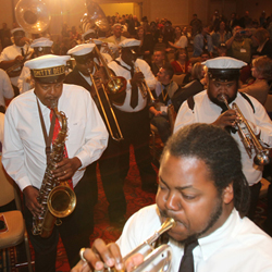 The Kinfolk Brass Band during the Annual Meeting Opening Session