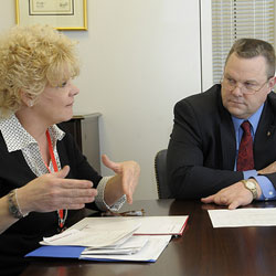 Senator Jon Tester and Lisa Maxwell