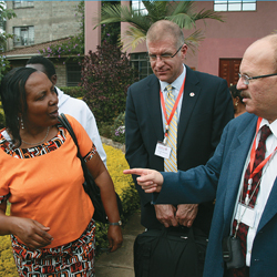 Cecilia Wambui Mwangi and WFH officials