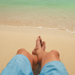 Getting vitamin D on the beach