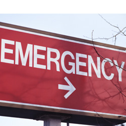 Emergency room sign